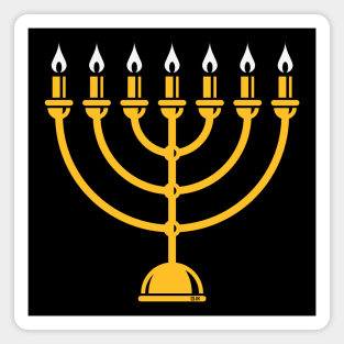 Menorah / Seven-Armed Lampstand (Judaism / Religion / 2C) Magnet